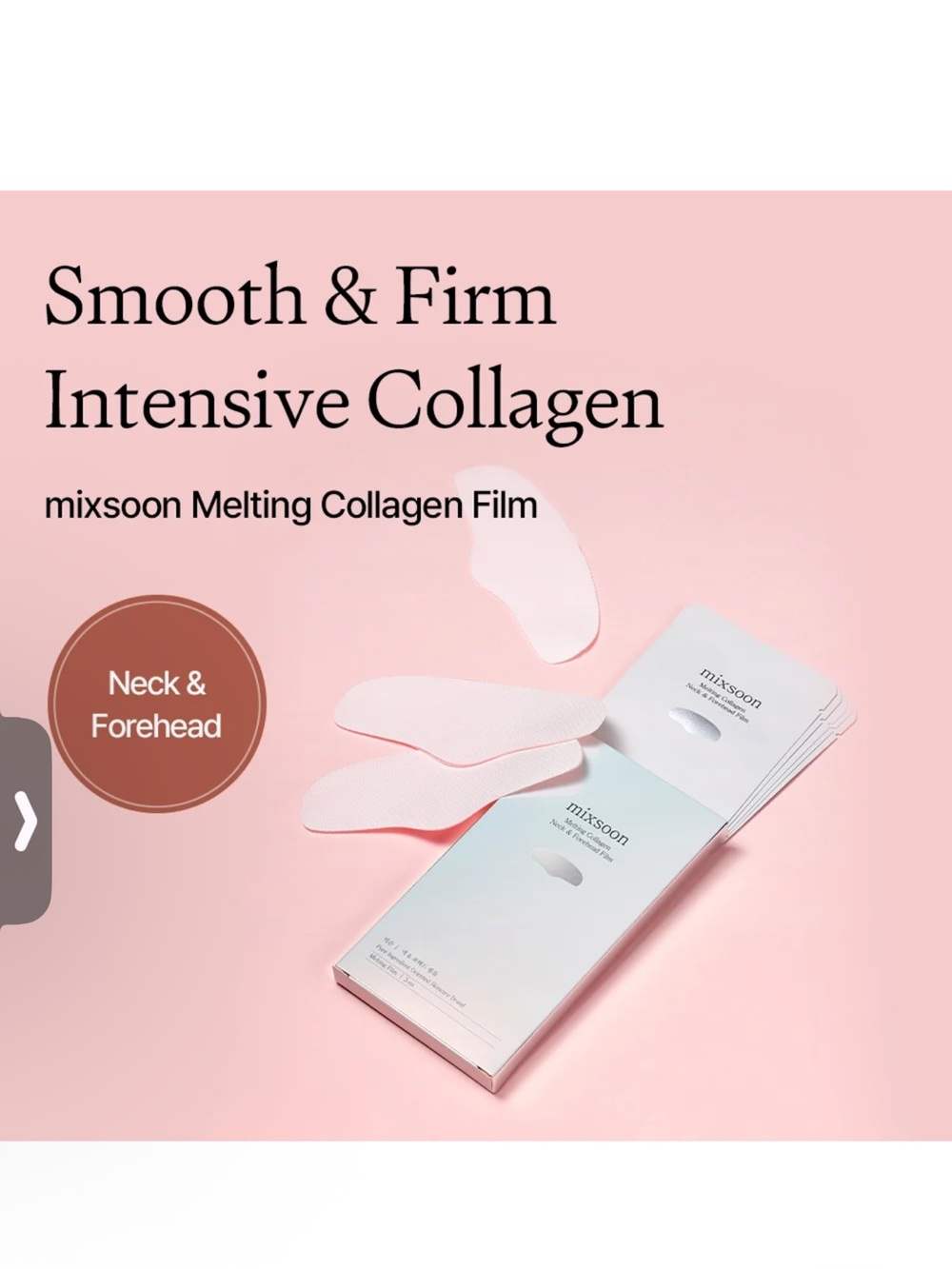 mixsoon Melting Collagen Neck & Forehead Film 5 pack - Picture 2 of 6